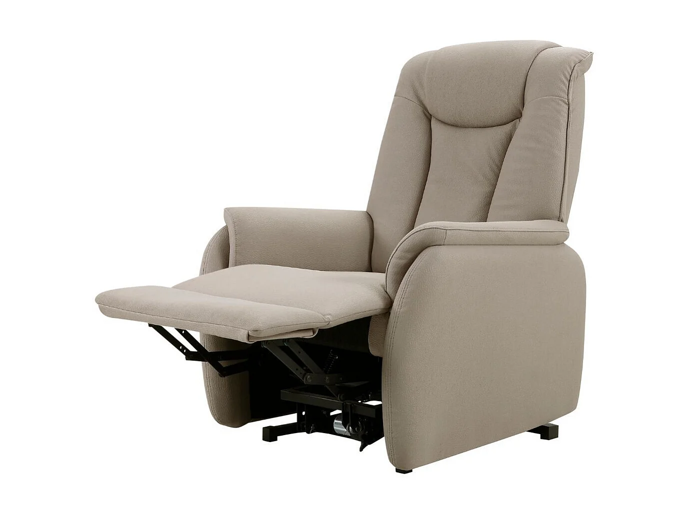 Fauteuil relax releveur tissu polyester imitation cuir taupe - PANAME