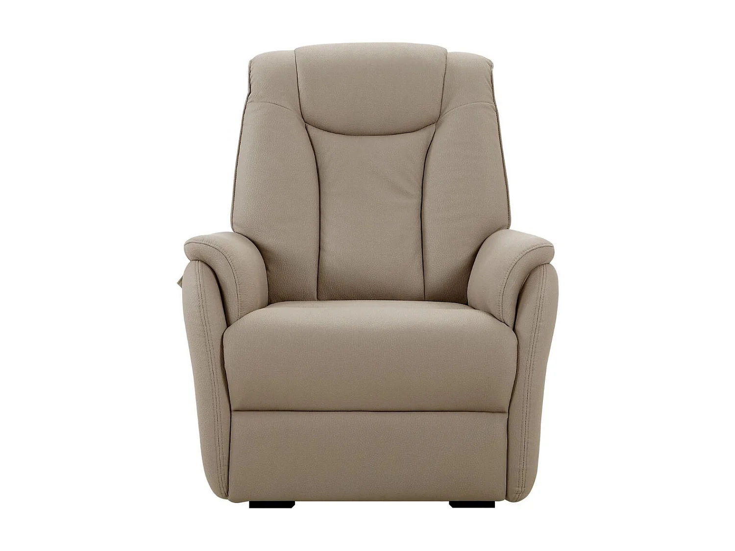 Fauteuil relax releveur tissu polyester imitation cuir taupe - PANAME