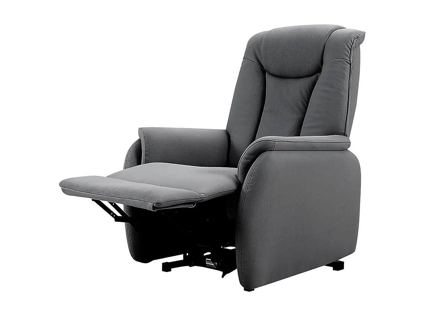 Fauteuil relax releveur tissu polyester imitation cuir gris foncé - PANAME