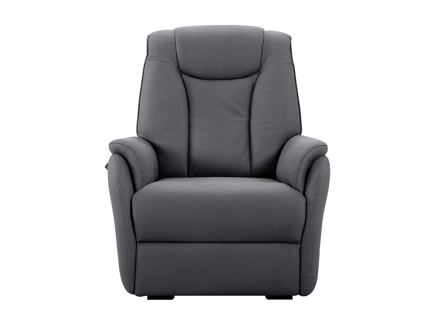 Fauteuil relax releveur tissu polyester imitation cuir gris foncé - PANAME