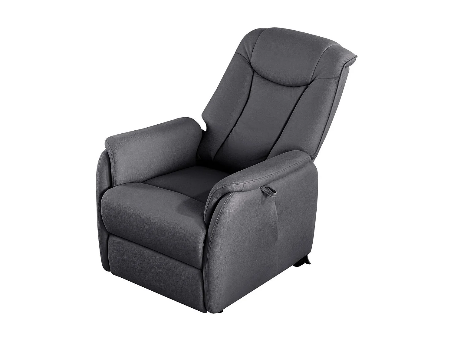 Fauteuil relax releveur tissu polyester imitation cuir gris foncé - PANAME