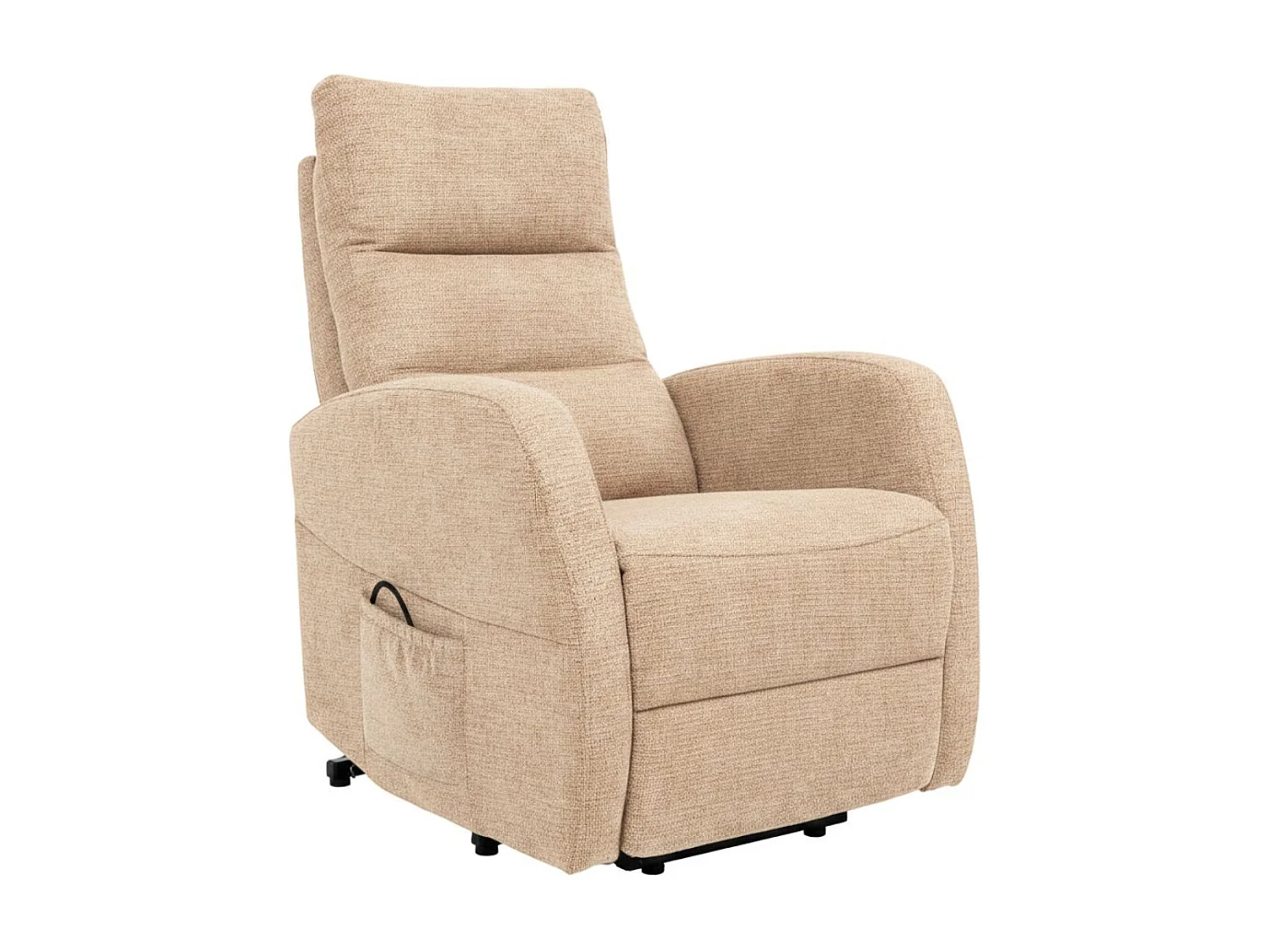 Fauteuil relax releveur tissu polyester beige orangé chiné - NYMPHAEA