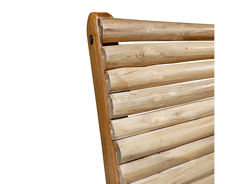 Fauteuil lounge en bois de teck et branches de bois flotté - MARIANO