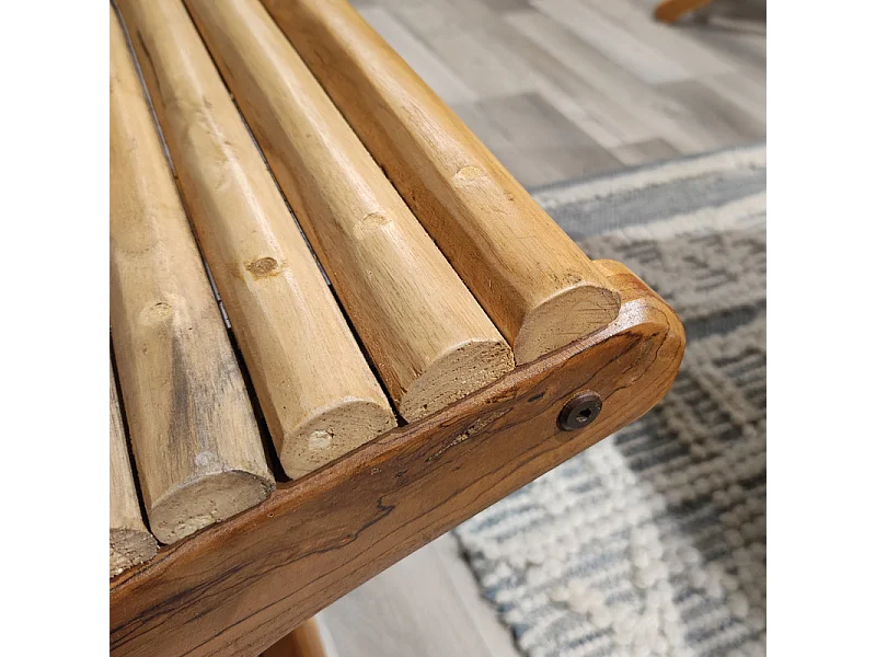 Fauteuil lounge en bois de teck et branches de bois flotté - MARIANO