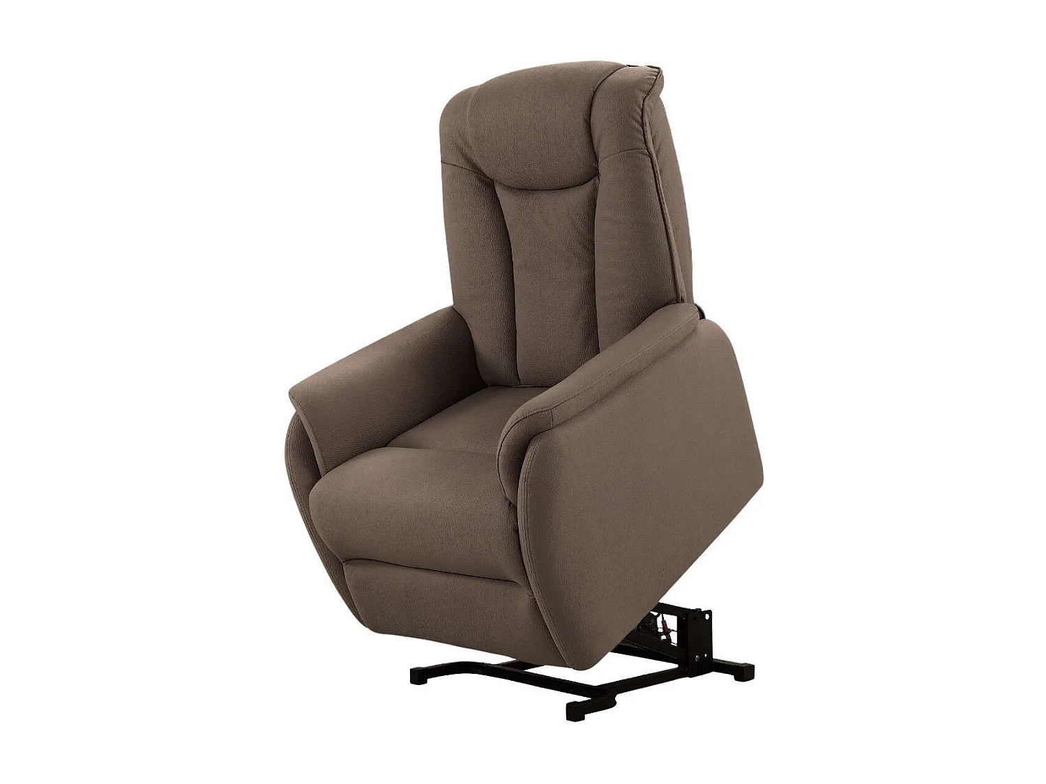 Fauteuil relax releveur tissu polyester imitation cuir brun - PANAME