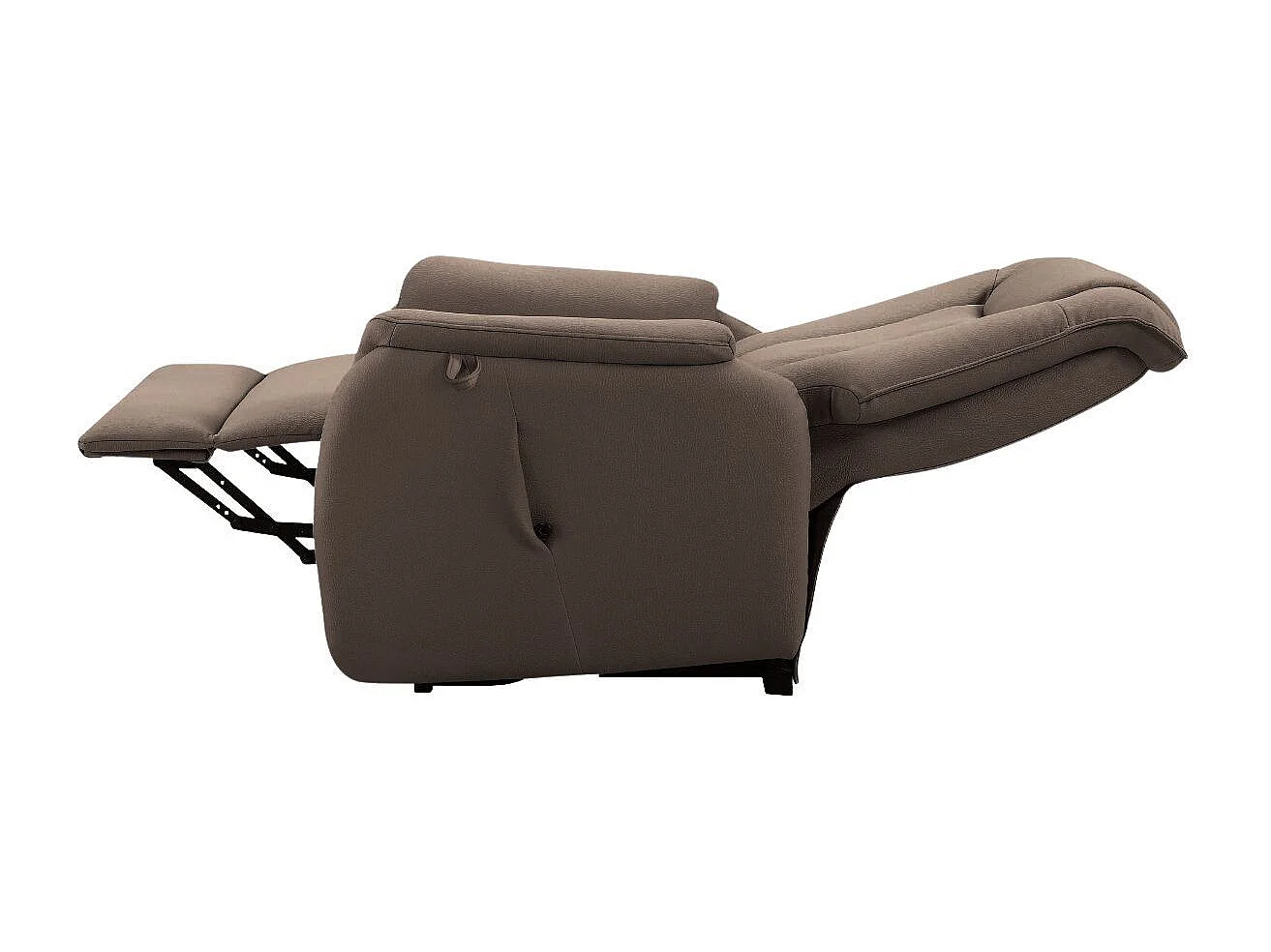 Fauteuil relax releveur tissu polyester imitation cuir brun - PANAME