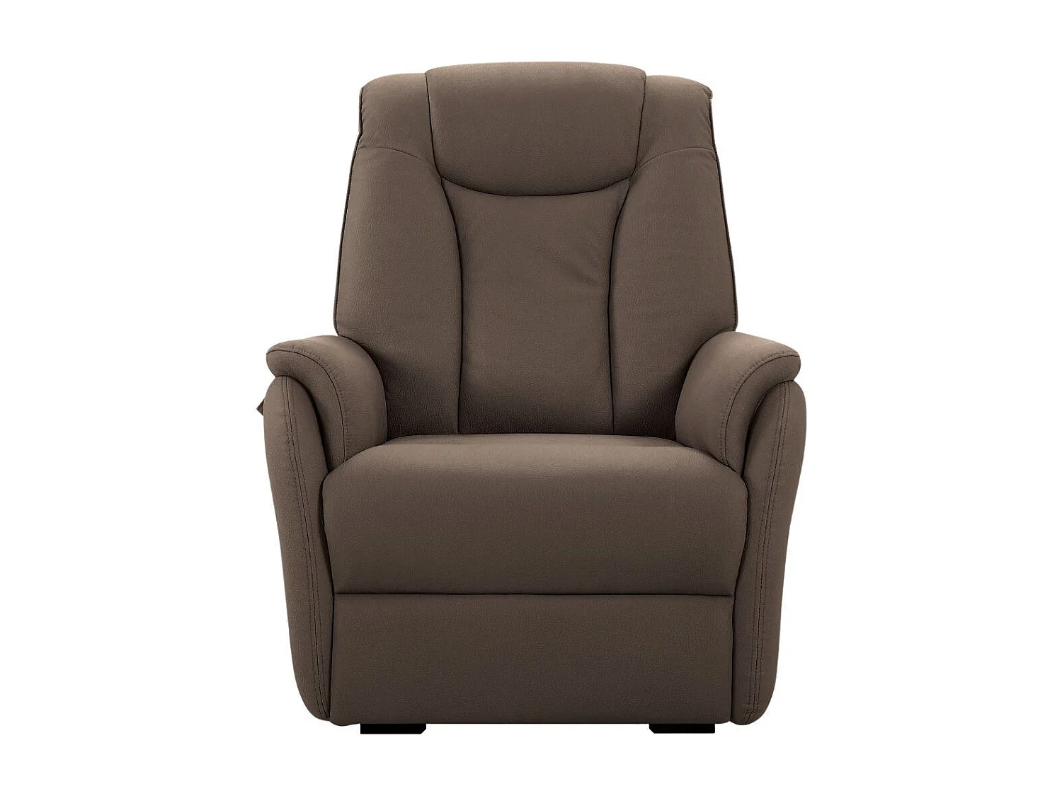 Fauteuil relax releveur tissu polyester imitation cuir brun - PANAME