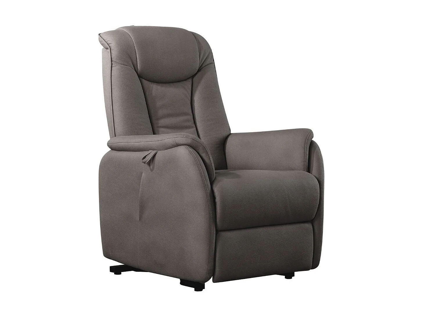 Fauteuil relax releveur tissu polyester imitation cuir gris marbré - PANAME