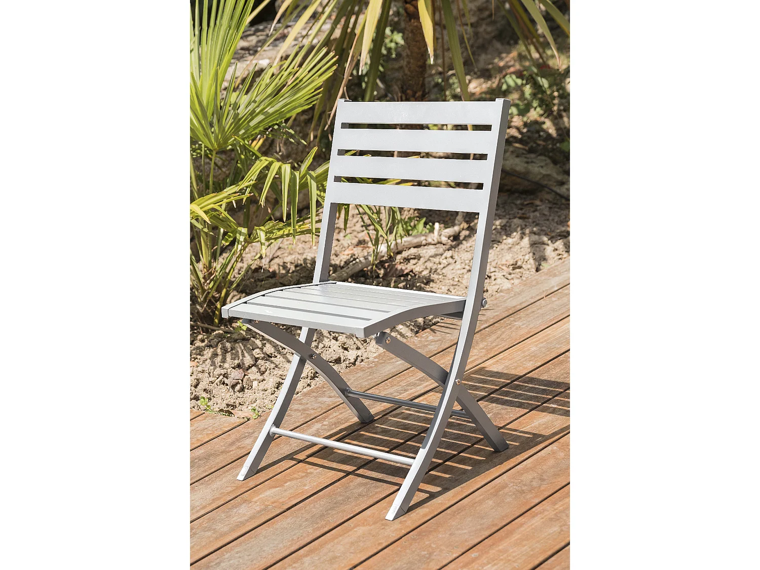 Set mit 2 Gartenstühlen ausem Aluminium