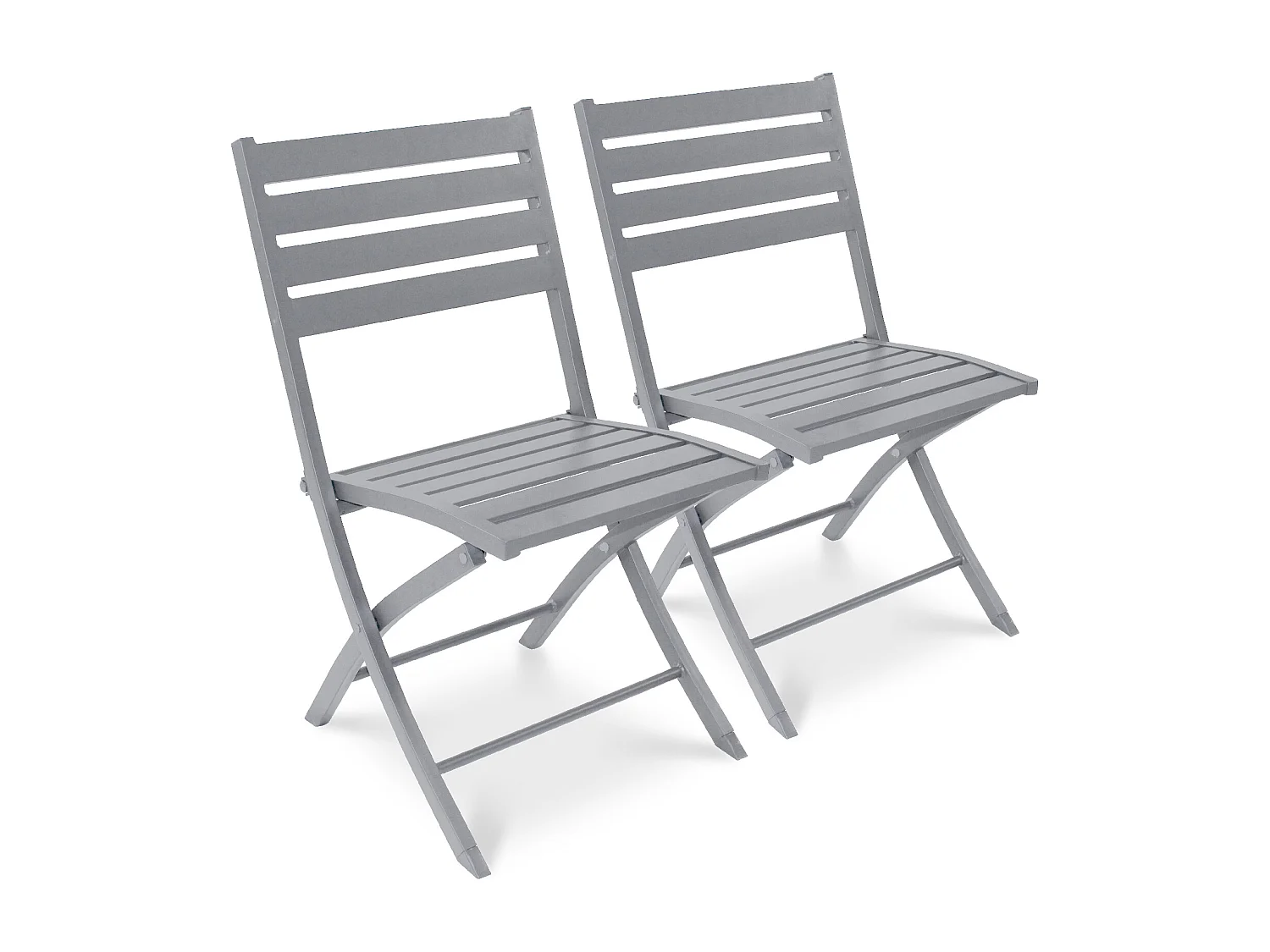 Set mit 2 Gartenstühlen ausem Aluminium