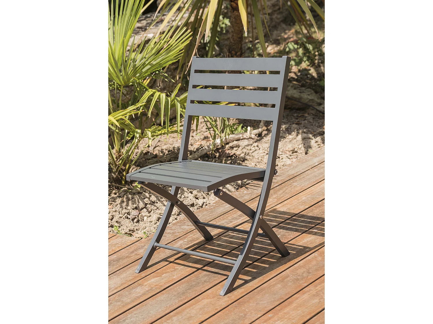 Set mit 2 Gartenstühlen ausem Aluminium