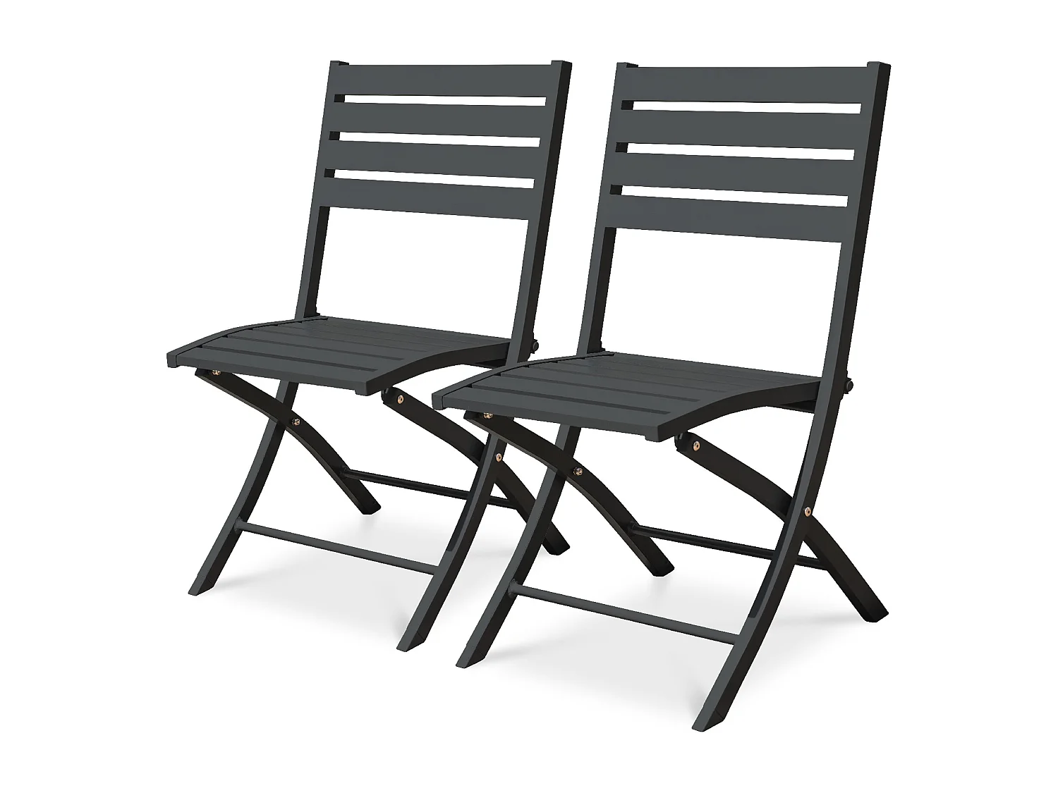 Set mit 2 Gartenstühlen ausem Aluminium