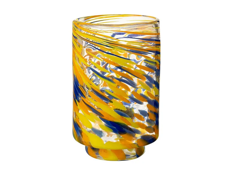 Photophore Vase en Verre "Arun" 25cm Multicolore