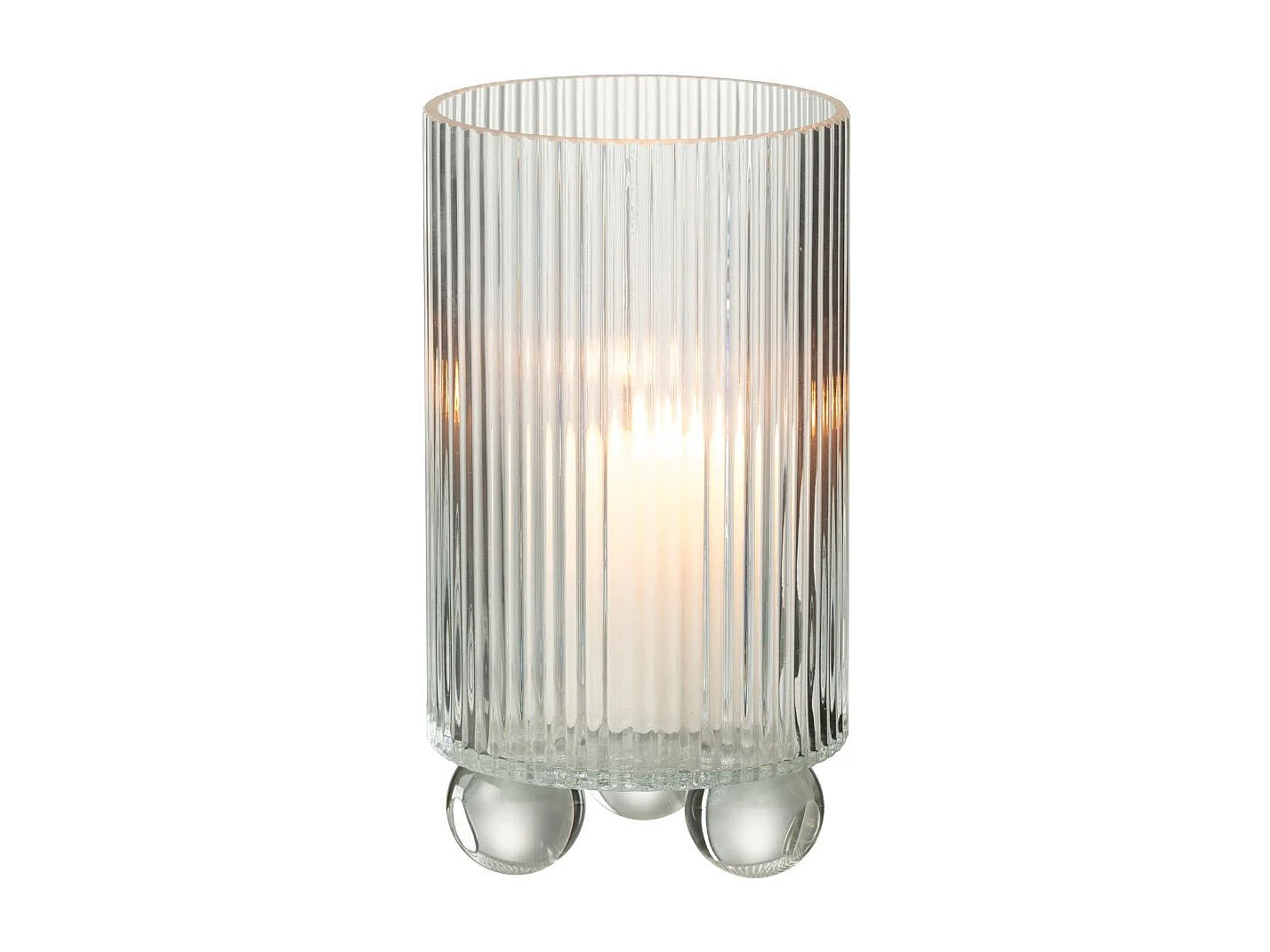 Photophore Vase en Verre "Clara" 21cm Transparent