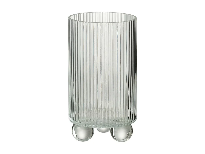 Photophore Vase en Verre "Clara" 21cm Transparent