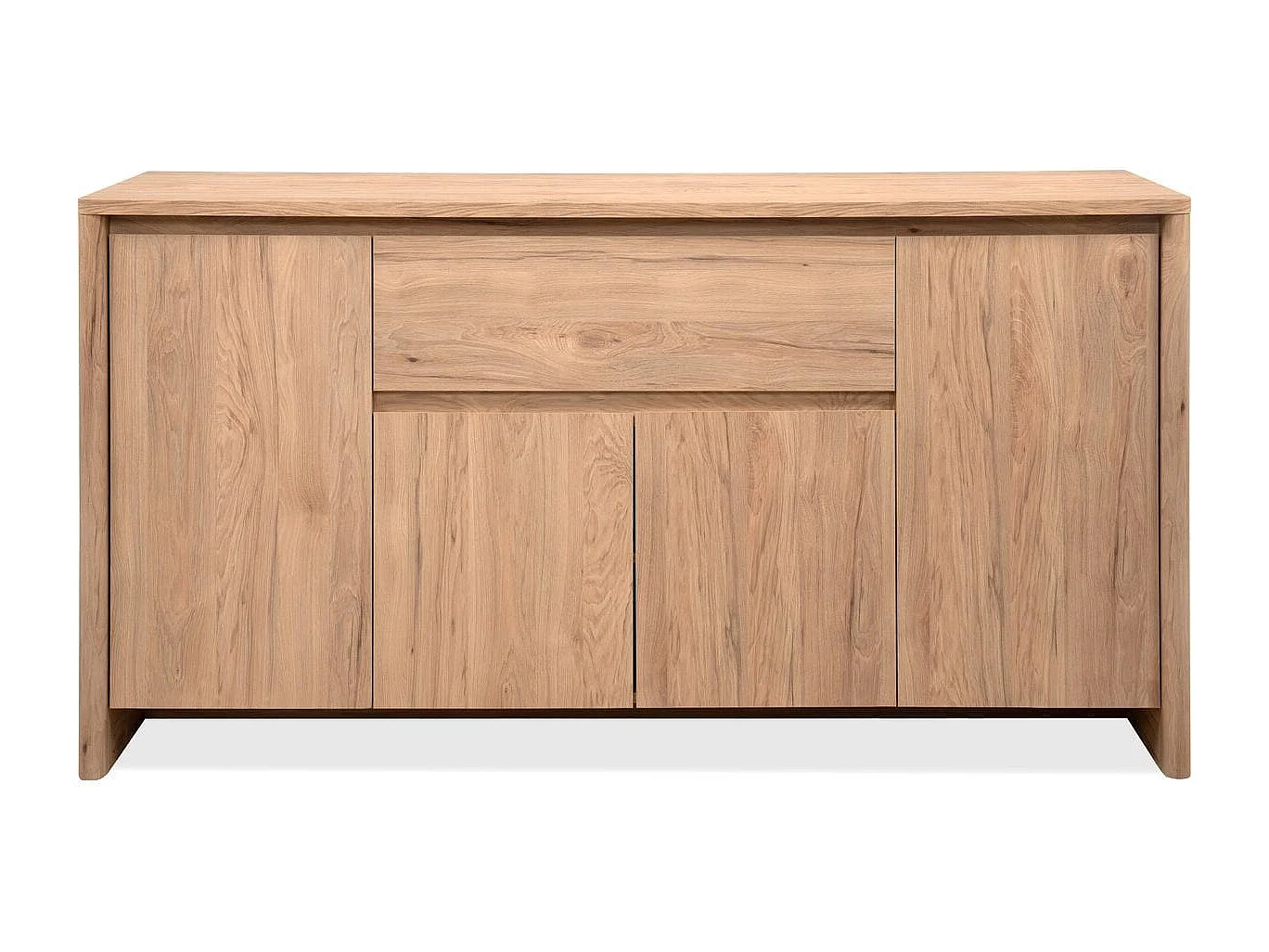 Buffet 4 porte 1 tiroir effet boi 163 cm - Lui