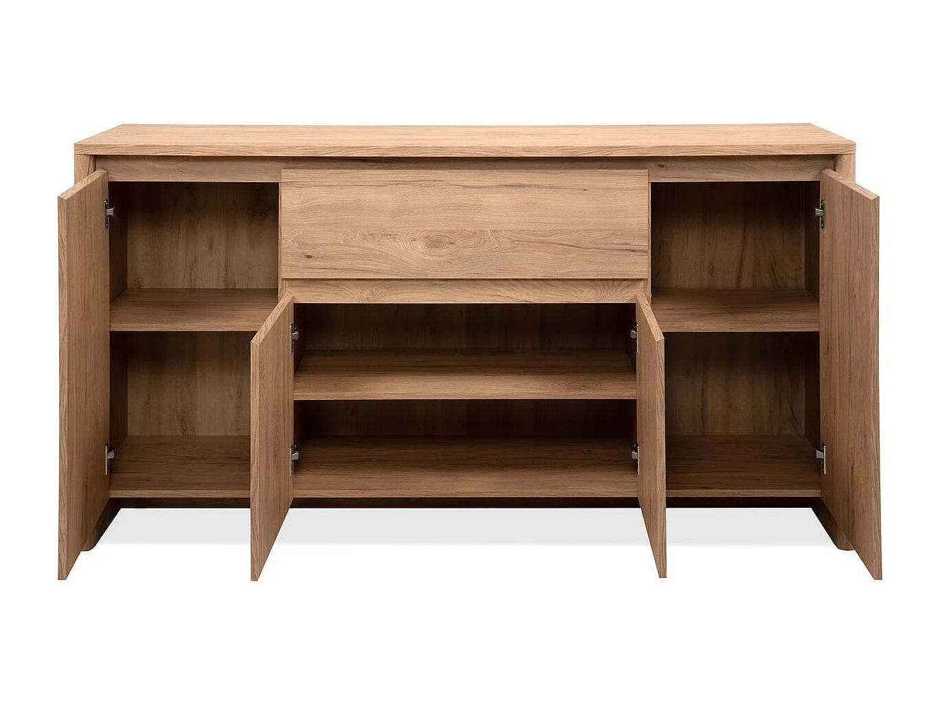 Buffet 4 porte 1 tiroir effet boi 163 cm - Lui