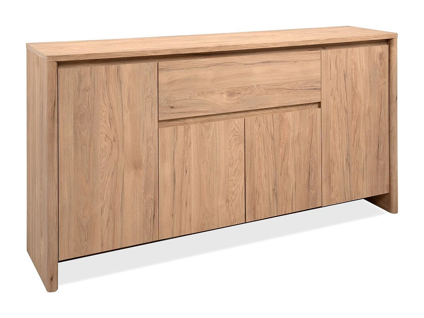 Buffet 4 porte 1 tiroir effet boi 163 cm - Lui