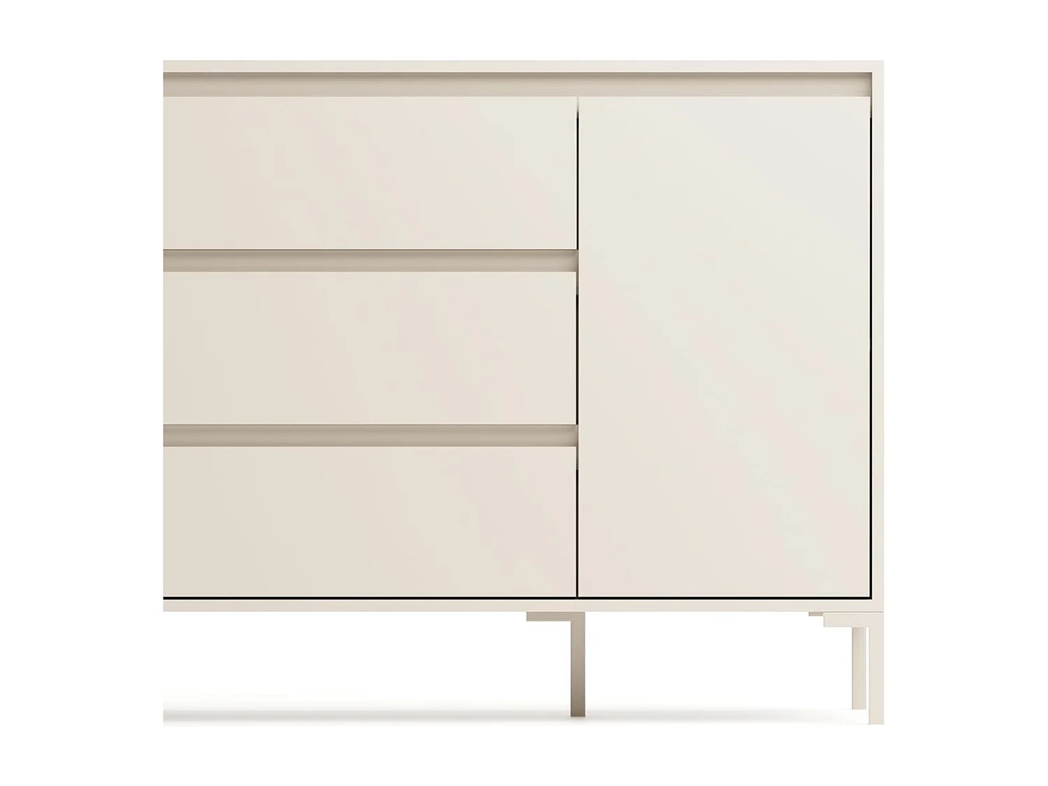 Buffet 3 porte 3 tiroir beige 170 cm - Ronda