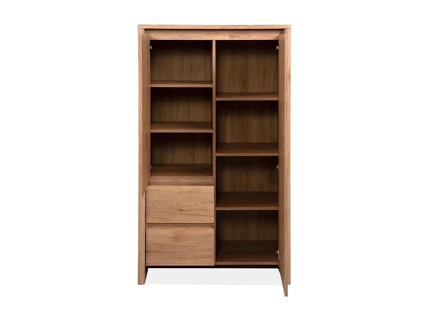 Buffet 2 portes 2 tiroirs effet bois 86 cm - Luis