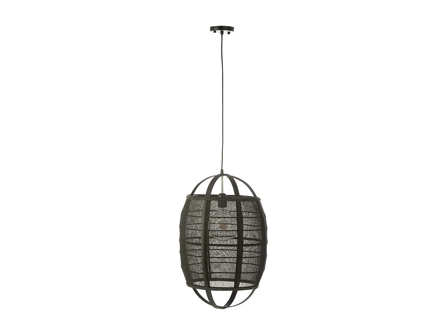 Lampe Suspension en Bambou "Ion" 37cm Noir
