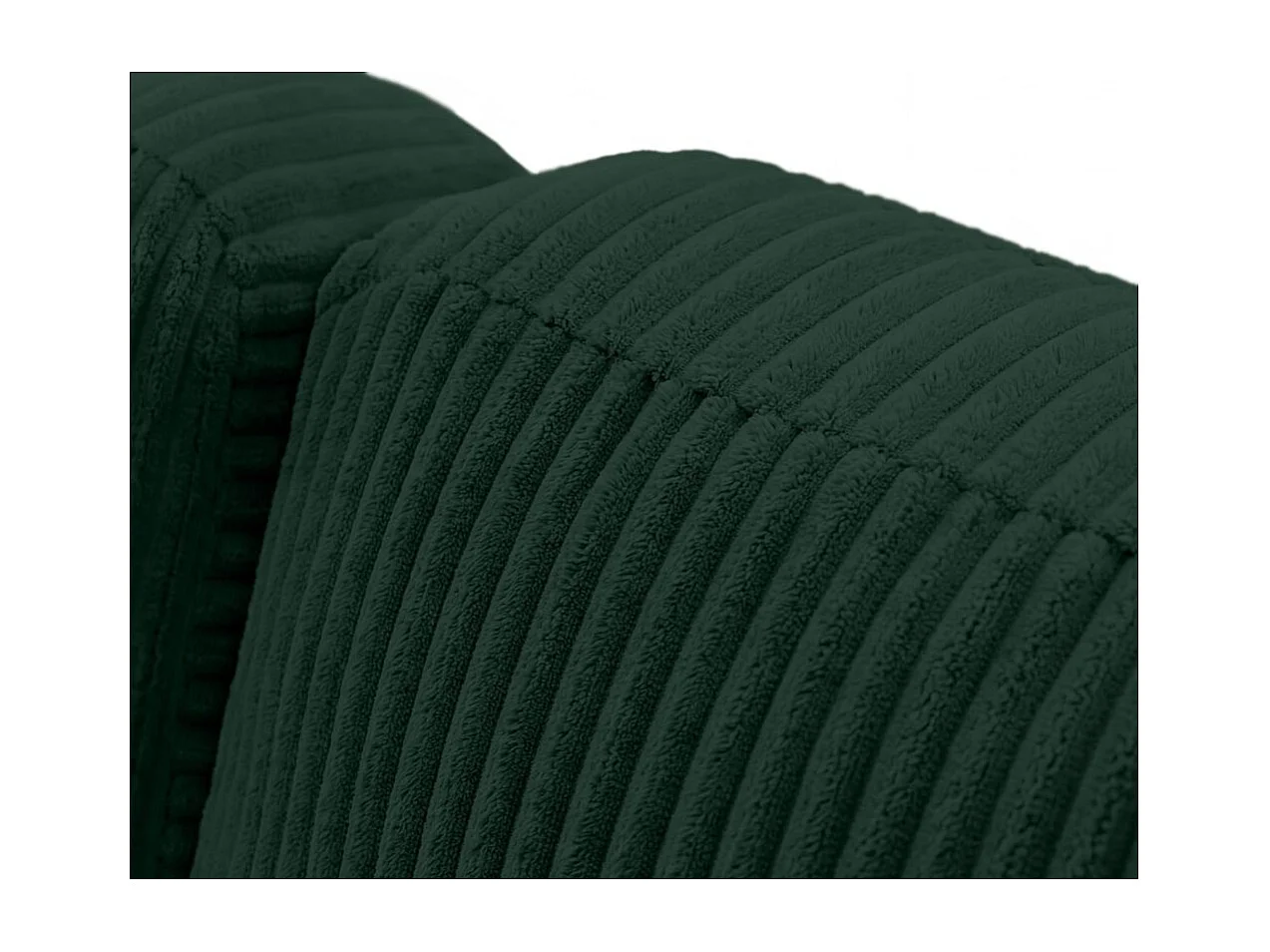 Canapé d'angle reversible convertible 4 places VERA en velours cotelé - Vert foncé