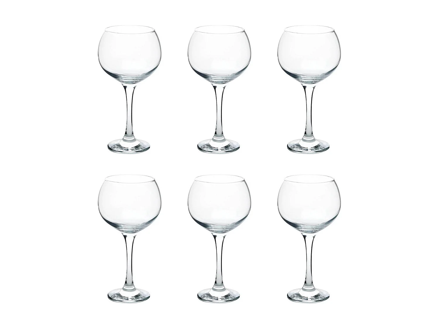 Lot de 6 Verres à Pied en Verre "Gin" 79cl Transparent