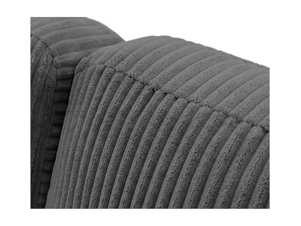Canapé d'angle reversible convertible 4 places VERA en velours cotelé - Gris