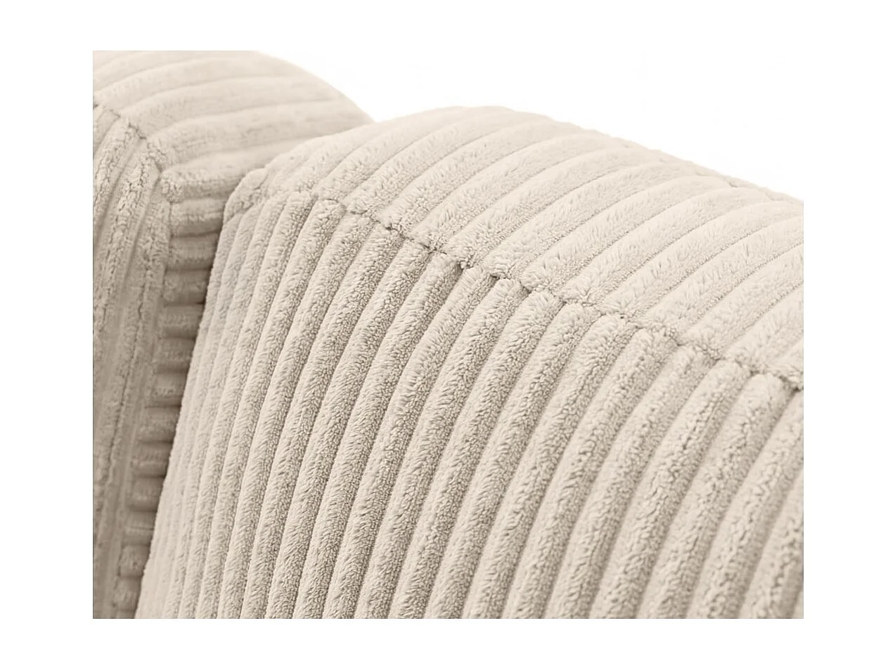 Canapé d'angle reversible convertible 4 places VERA en velours cotelé - Beige