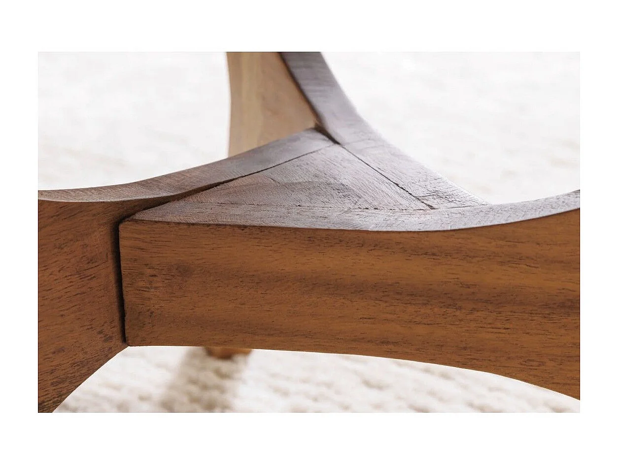 Table basse ABITTA ronde 70 cm en bois d'acacia – Table basse moderne en bois massif