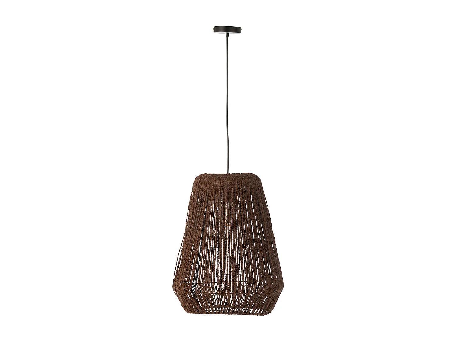 Lampe Suspension en Palmier "Trudy" 50cm Marron