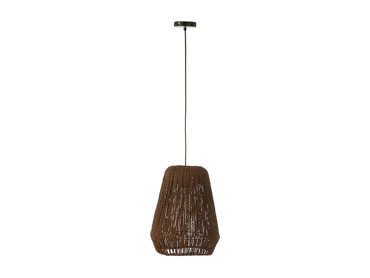 Lampe Suspension en Palmier "Trudy" 38cm Marron