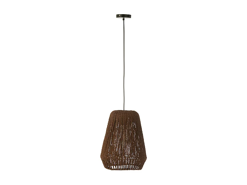 Lampe Suspension en Palmier "Trudy" 38cm Marron