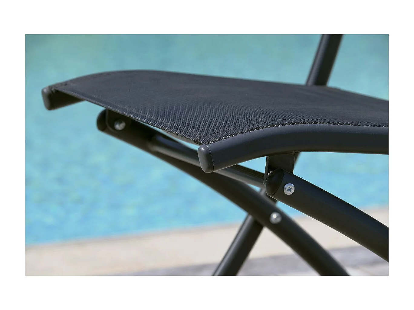 Chaise de Jardin Pliante "Boston" 82cm Gris Anthracite