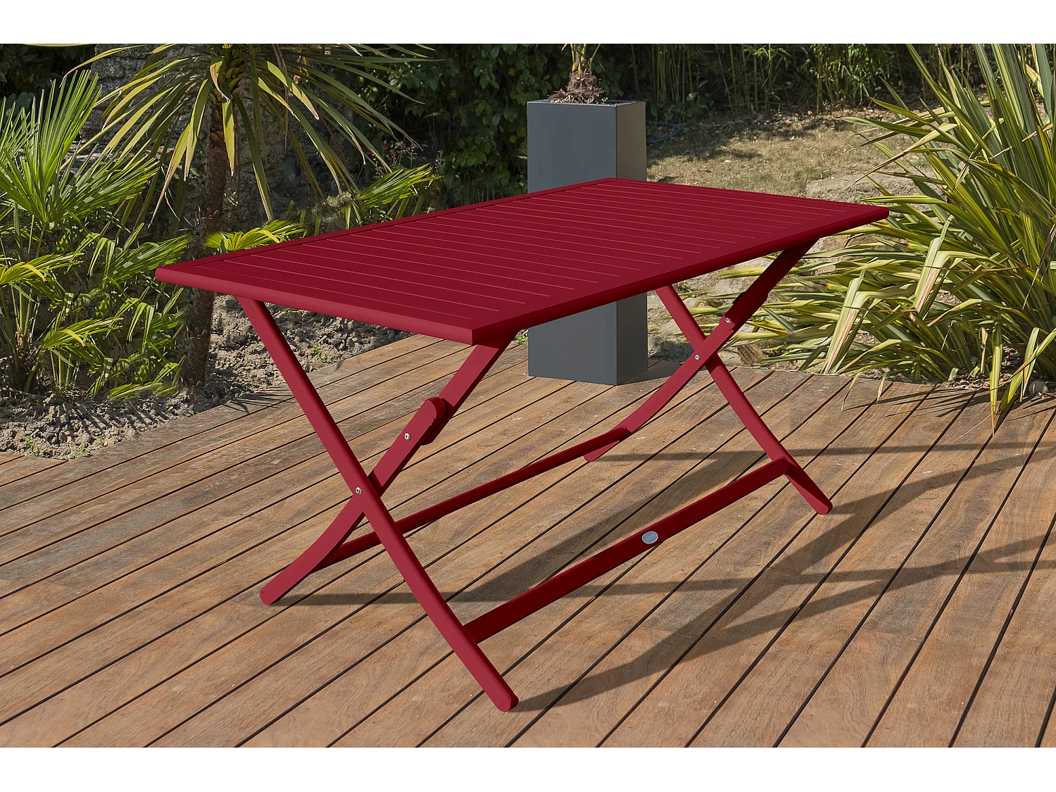 Table de Jardin Pliante "Marius" 140cm Rouge Carmin