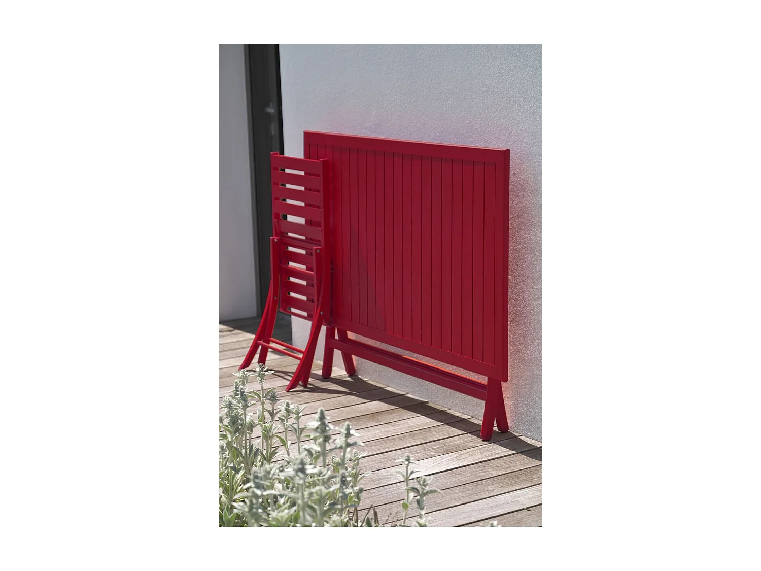 Table de Jardin Pliante "Marius" 140cm Rouge Carmin