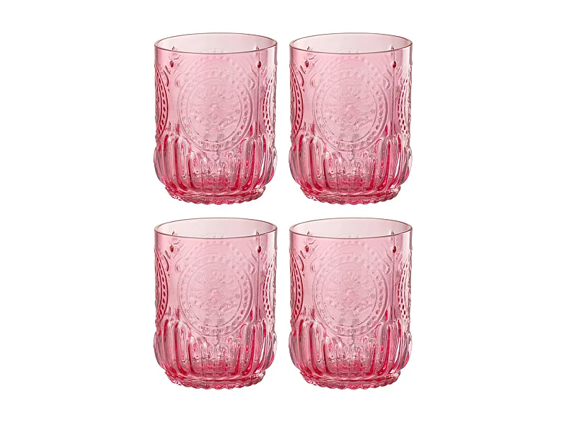 Lot de 4 Verres Design "Maya" 32cl Fuchsia
