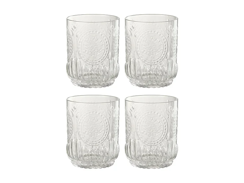 Lot de 4 Verres Design "Maya" 32cl Transparent