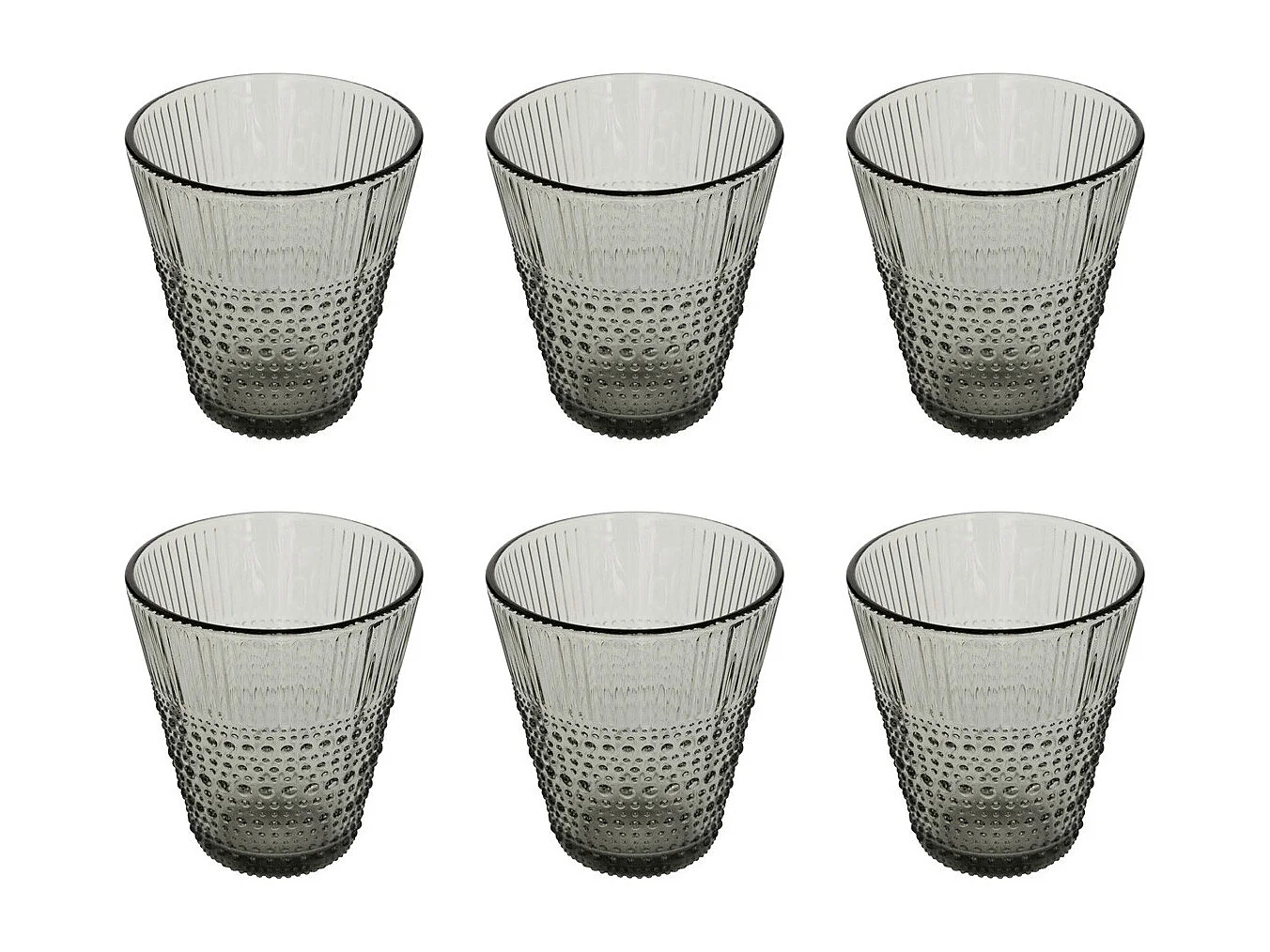 Lot de 6 Gobelets Bas "Joa" 27cl Gris