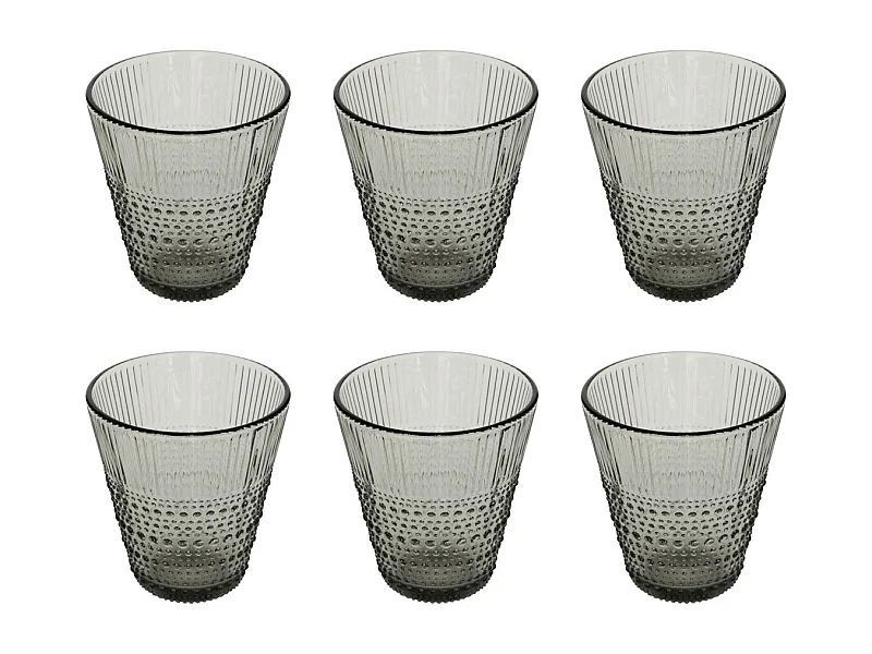 Lot de 6 Gobelets Bas "Joa" 27cl Gris