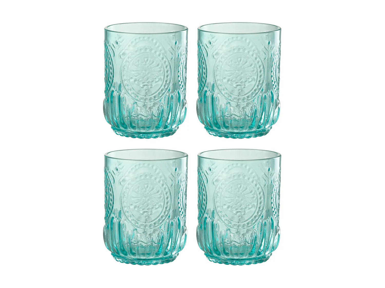 Lot de 4 Verres Design "Maya" 32cl Turquoise