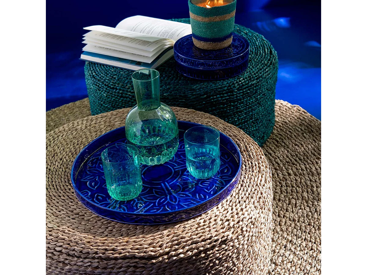 Lot de 4 Verres Design "Maya" 32cl Turquoise