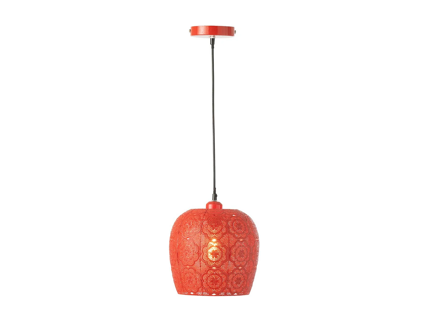 Lampe Suspension en Métal "Alive" 39cm Rouge