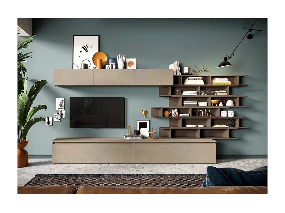 Etagère murale MARINA finition bronze 138cm