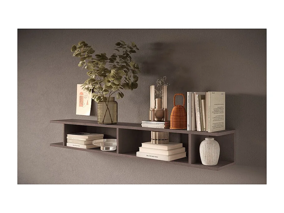 Etagère murale MARINA finition bronze 138cm