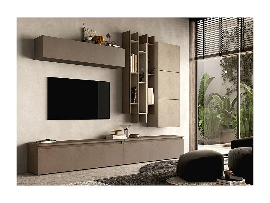 Etagère murale MARINA effet argile 138cm