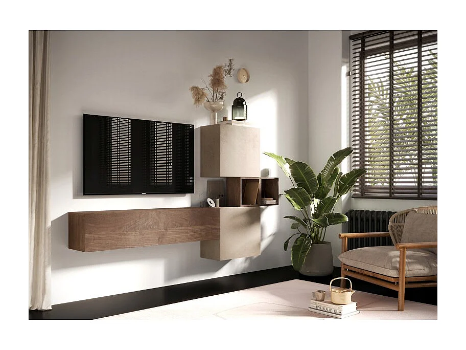 Rangement mural MARINA effet argile L55 x P30 x H50