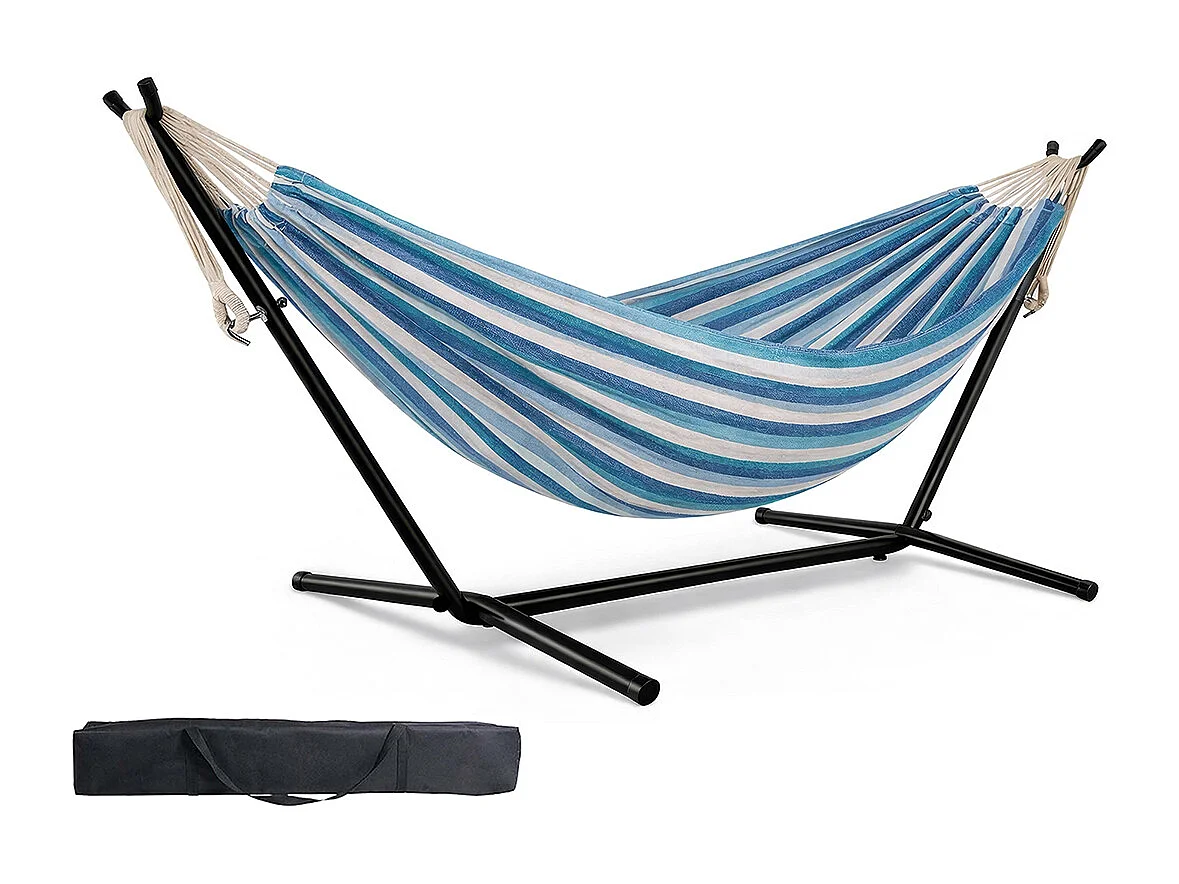 Amaca con supporto da giardino – Panama blu mix