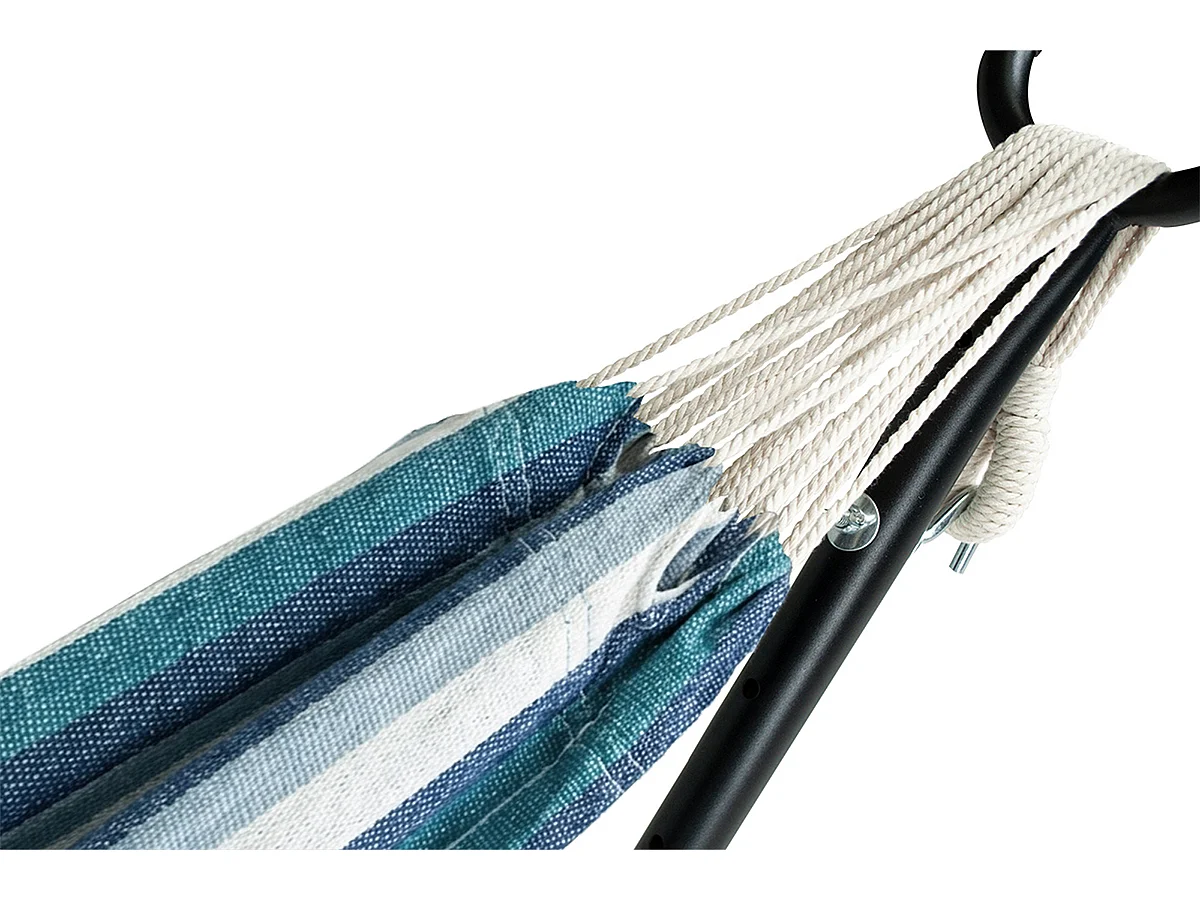 Amaca con supporto da giardino – Panama blu mix