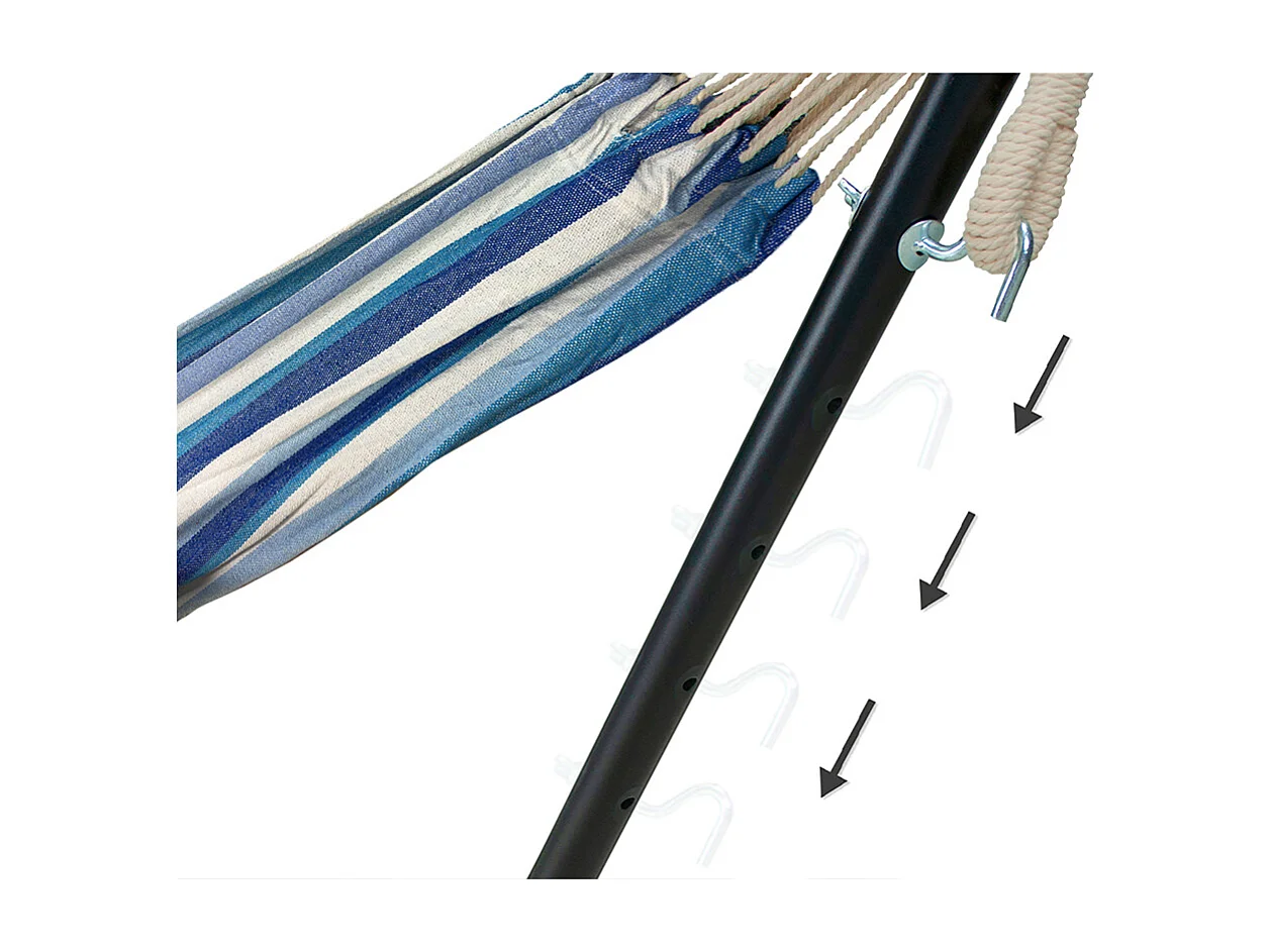 Amaca con supporto da giardino – Panama blu mix